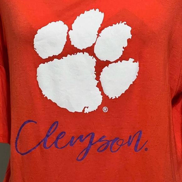 Clemson Ladies T-Shirt from Gameday Couture w/ Ruffled Sleeves - Size Medium - Picture 2 of 11